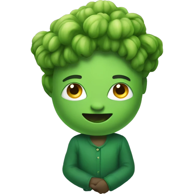 Godest holding green emoji