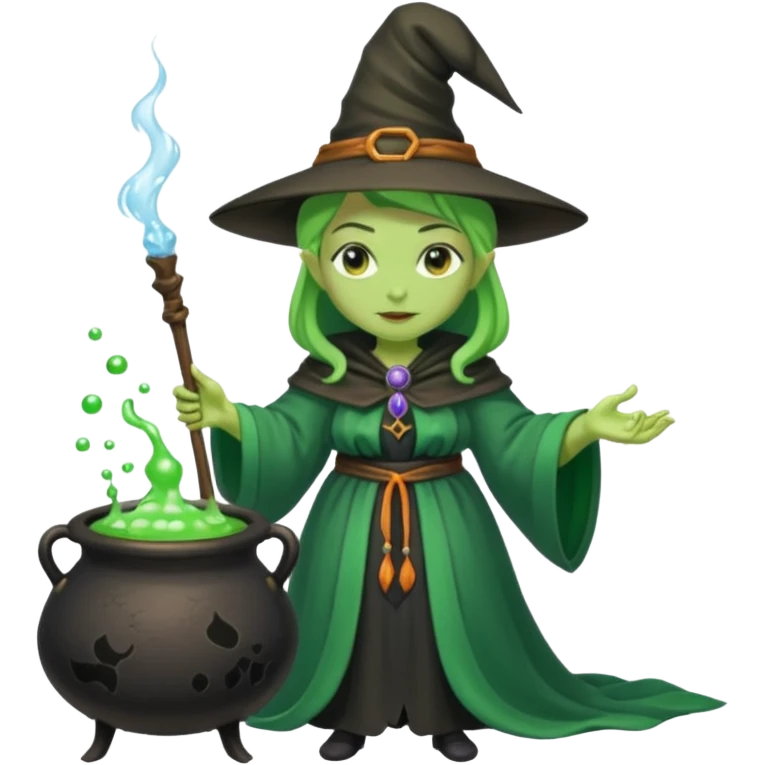 green witch cooking potion emoji