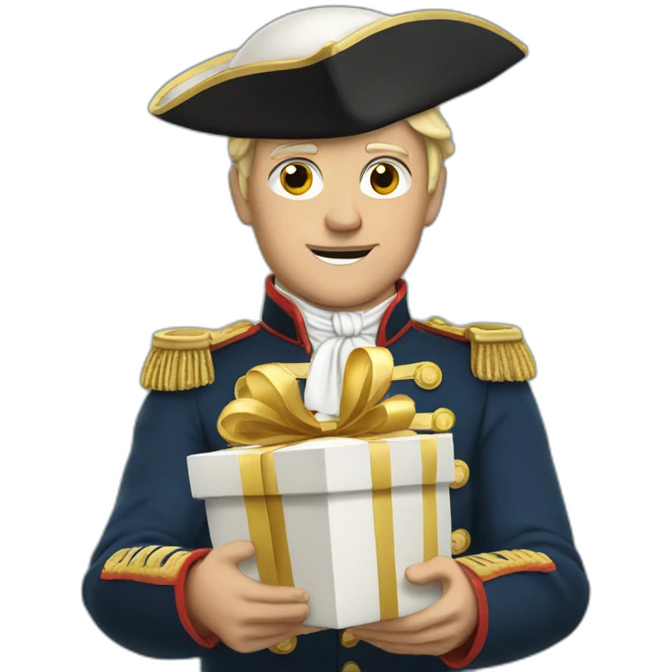 napolean holding a present emoji