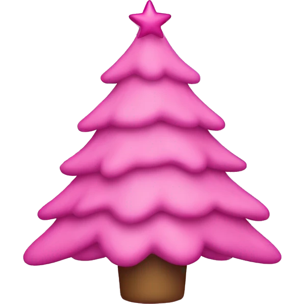Pink Christmas tree  emoji