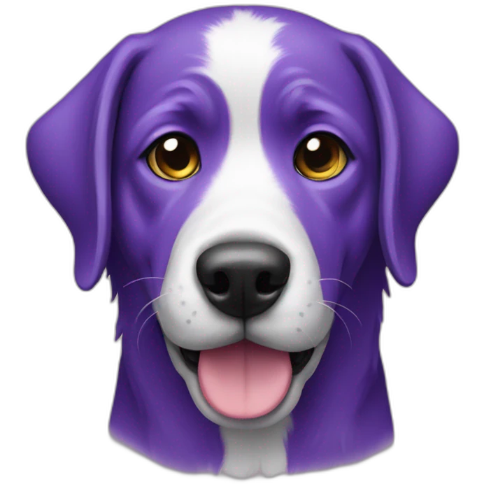 Dog purple emoji