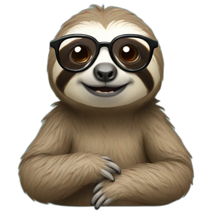 sloth with glasses emoji
