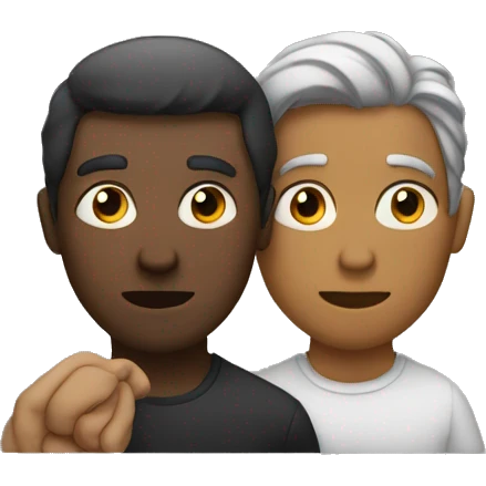 two people thinking the same thing emoji
