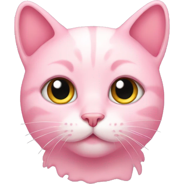a pink cute cat emoji