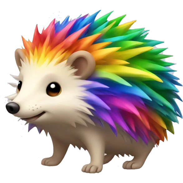 Rainbow Hedgehog Full Body emoji