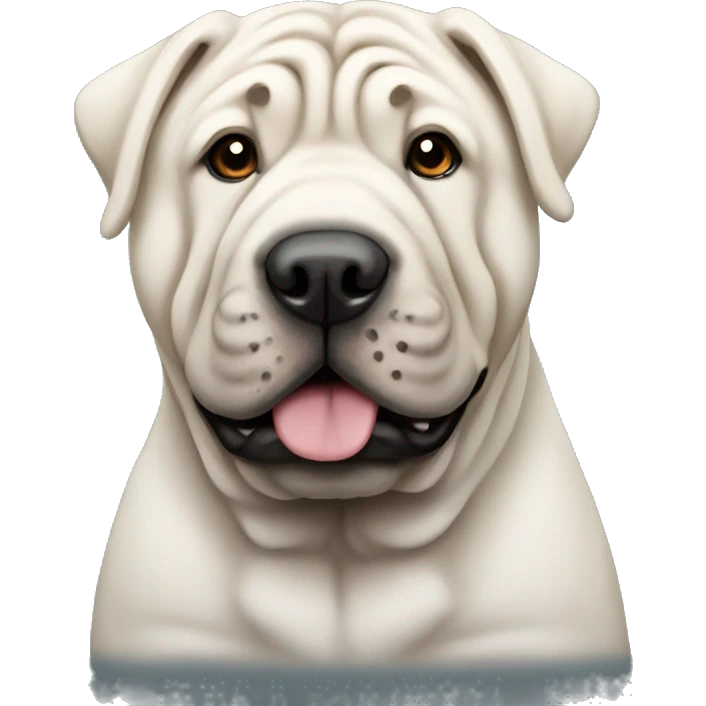 White sharpei emoji