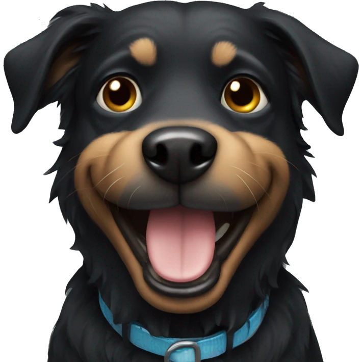 Black Dog happy emoji