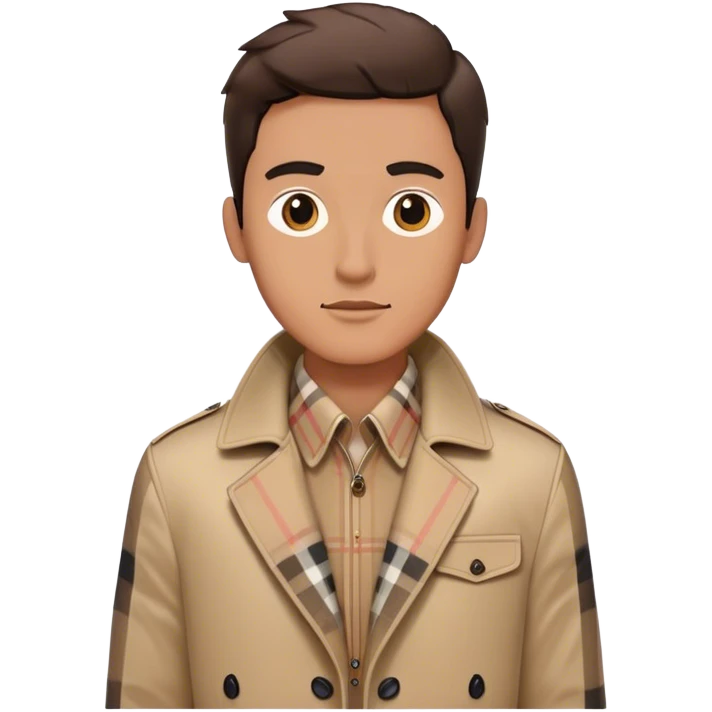 Burberry print man jacket  emoji