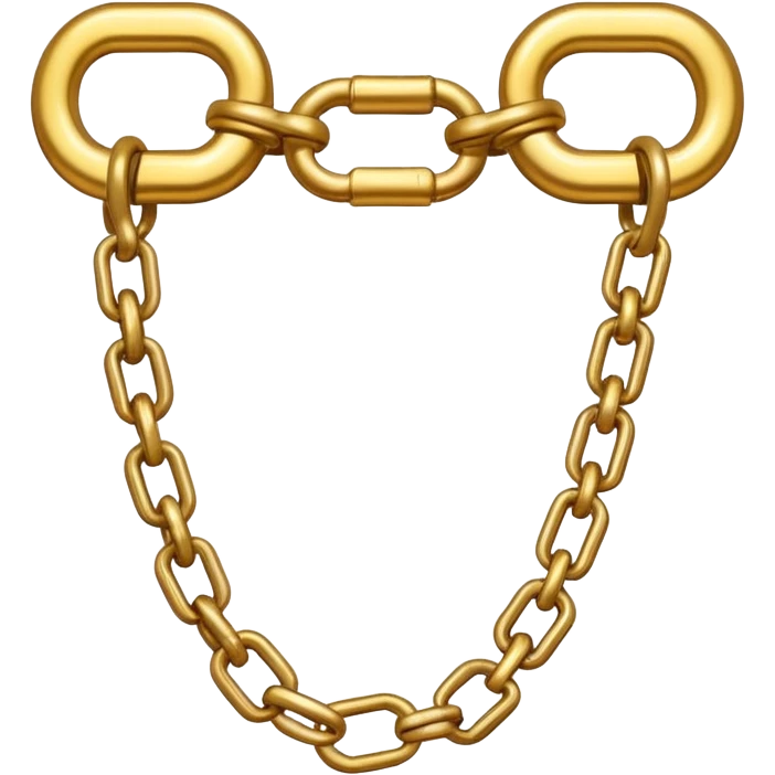 Golden chains with shackles emoji