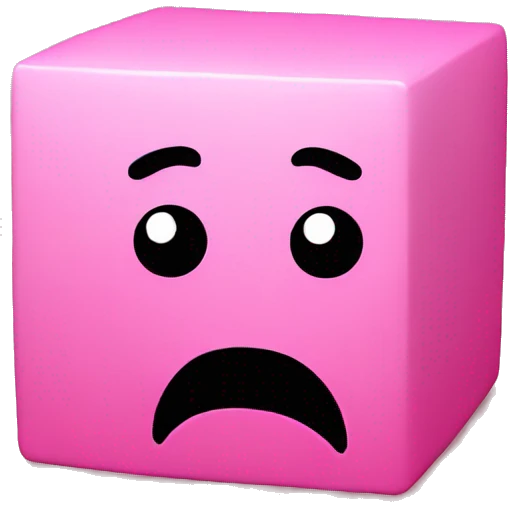 Cube Pink
 Saddened emoji