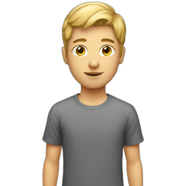 white boy wearing a t shirt emoji