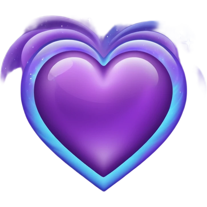 purple galaxy single heart  emoji