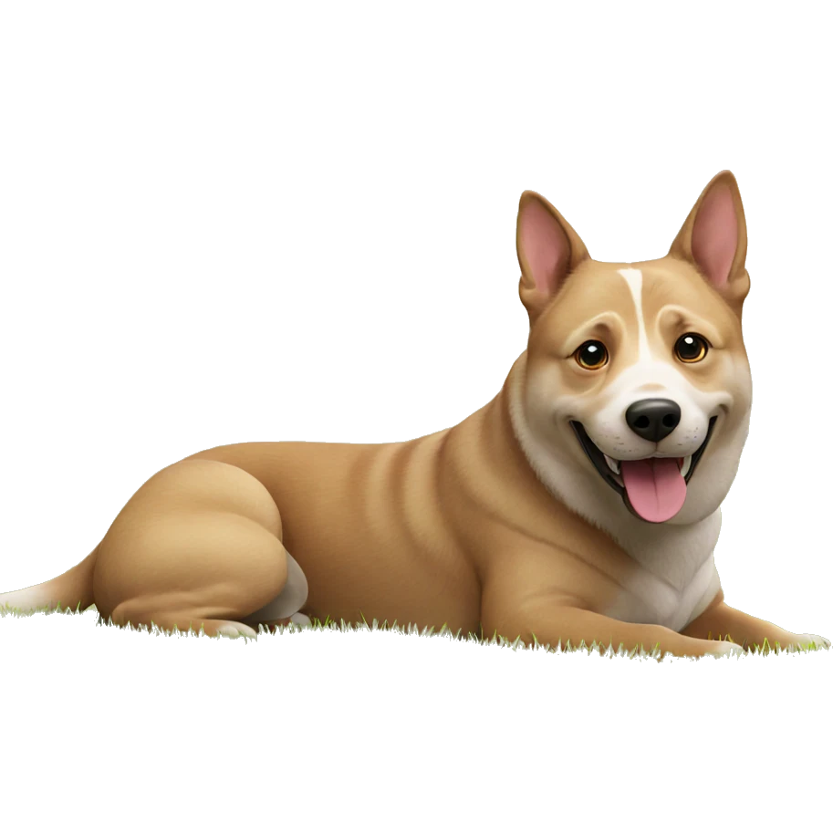playful dog enjoying outdoor day emoji