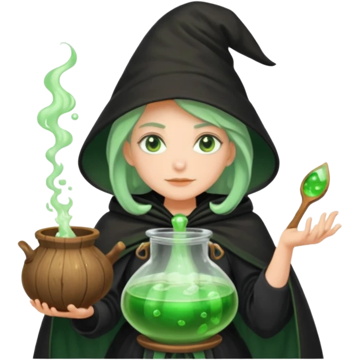 green witch cooking potion emoji