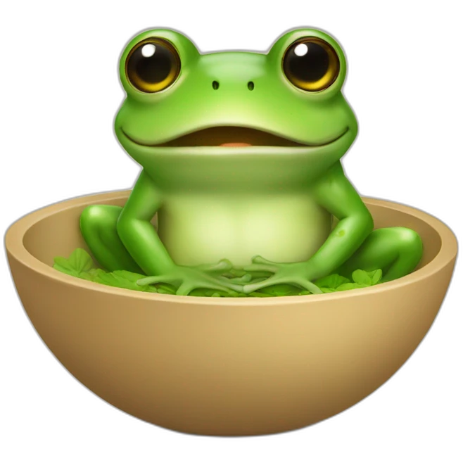 Frog in a bowl emoji