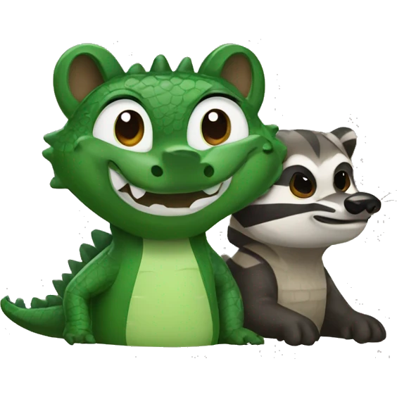 Alligator and raccoon emoji