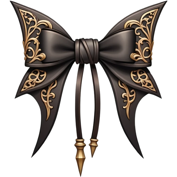 Gothic bow emoji