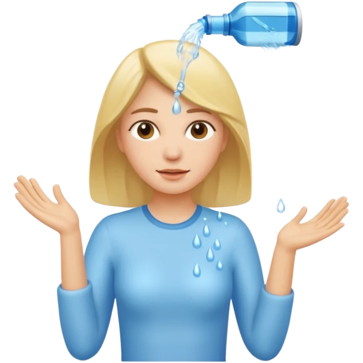 Woman squirting emoji