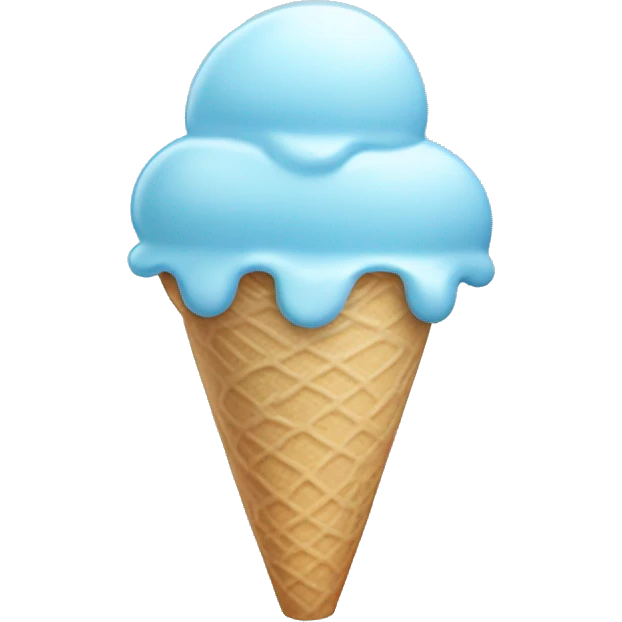 Pastel blue ice cream emoji