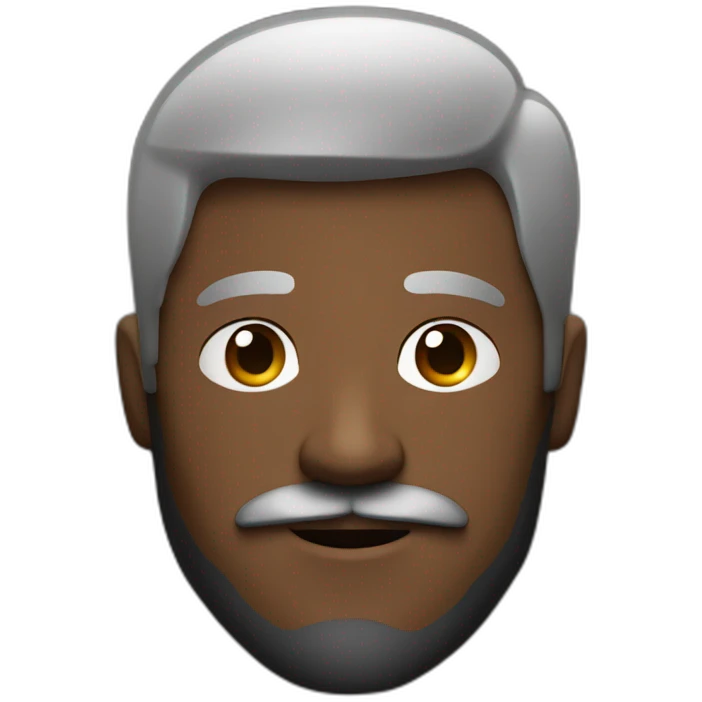 mustache tech bro with beard 5 o clock shadow and brown skin complexion emoji