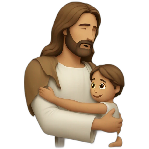 Jesus protecting a child emoji
