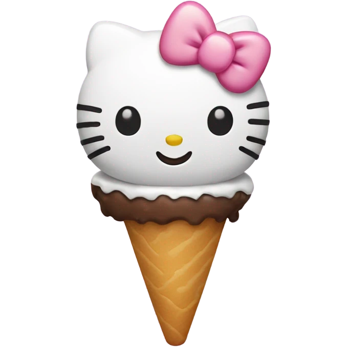 Hello kitty with ice cream  emoji