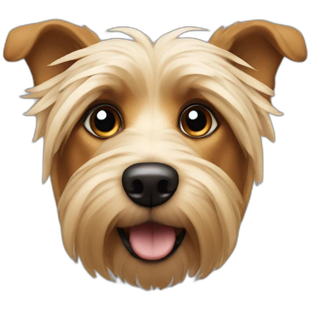yorkshire dog head emoji