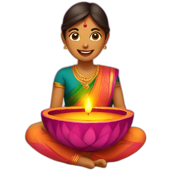 Diwali with heart emoji