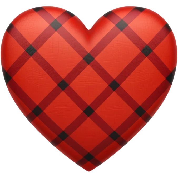 heart with a plaid pattern emoji
