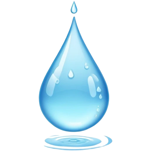 water droplet with a prohibition sign emoji