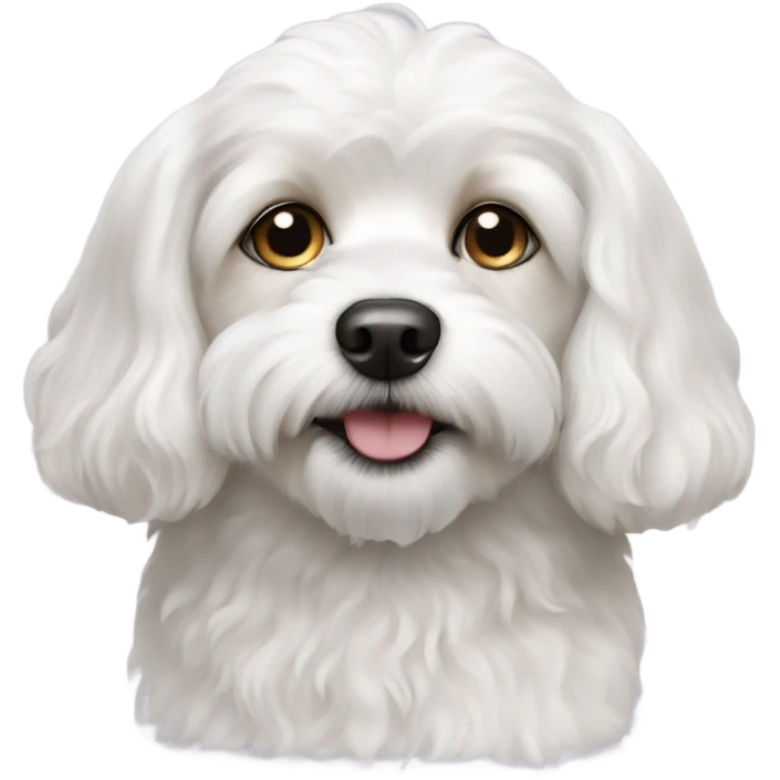 A white cavachon dog  emoji