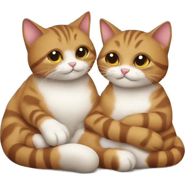Couple cat cuddling  emoji