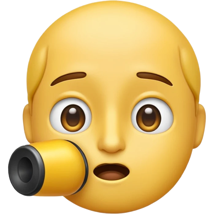 Small mouthed Whistling emoji looking at the sky suspiciously emoji