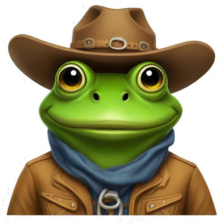 Cowboy frog emoji