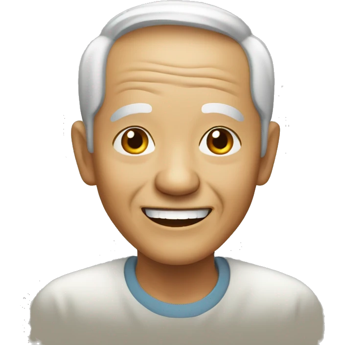 smiling old Vietnamese man emoji