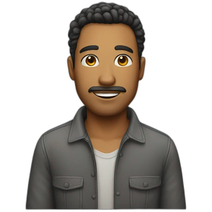 A man Hi emoji