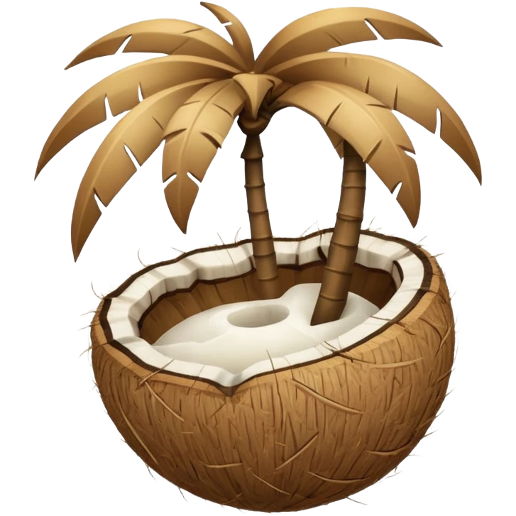 Beige Coconut aesthetic  emoji