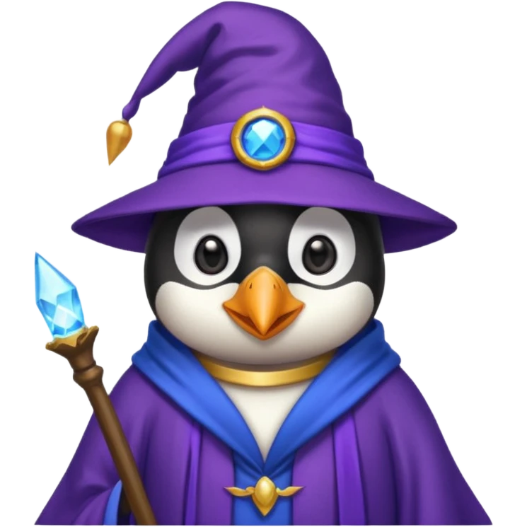 Penguin Wizard emoji