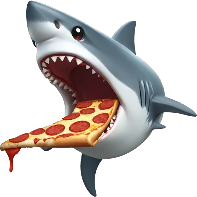 shark eating pizza emoji
