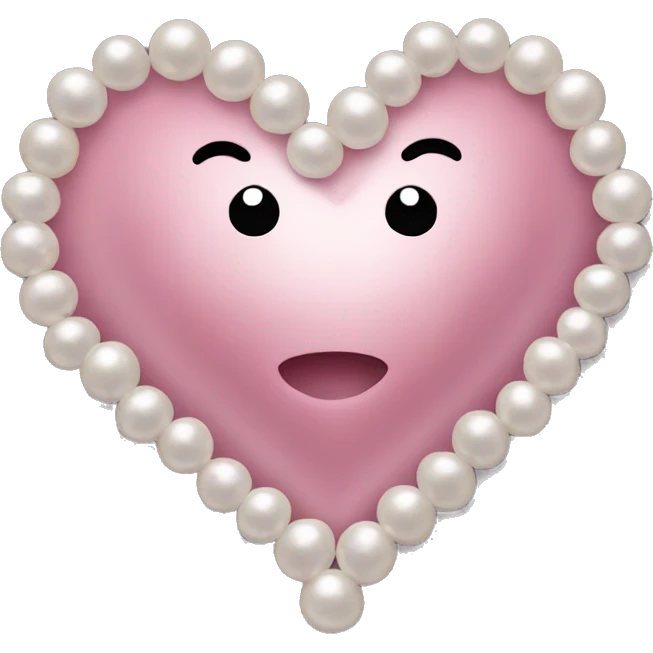 pearls forming heart emoji