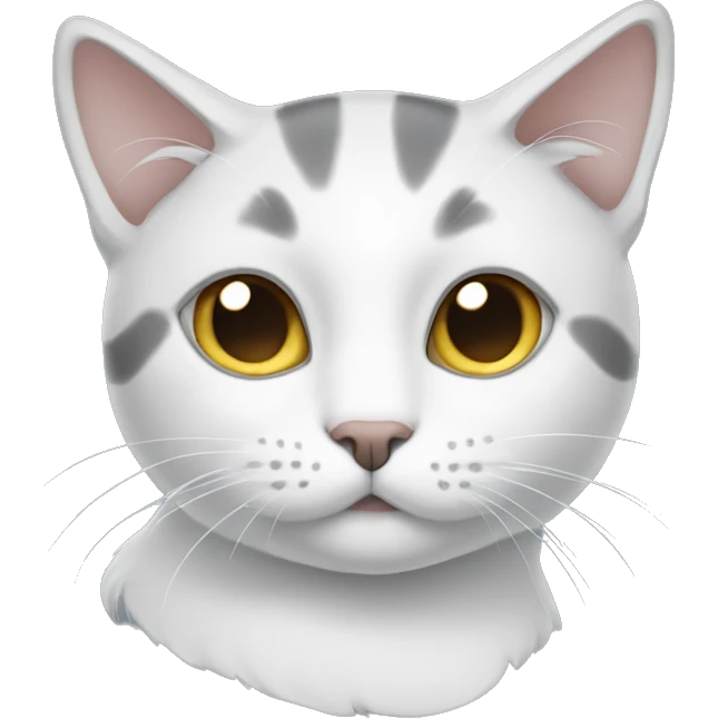 White and gray cat emoji