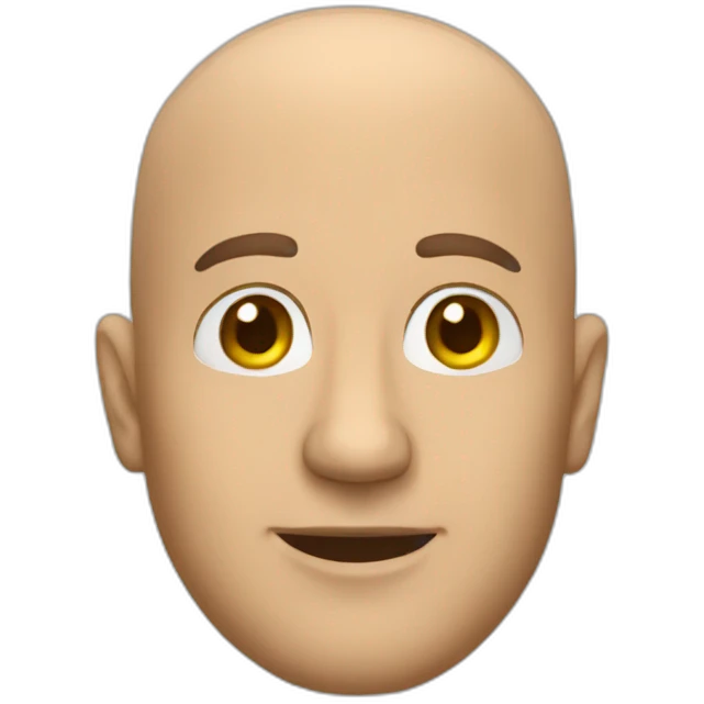 bald man taxi driver emoji