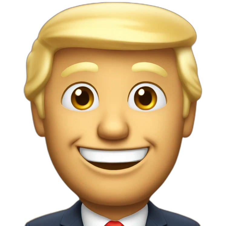 smiling donald trump emoji