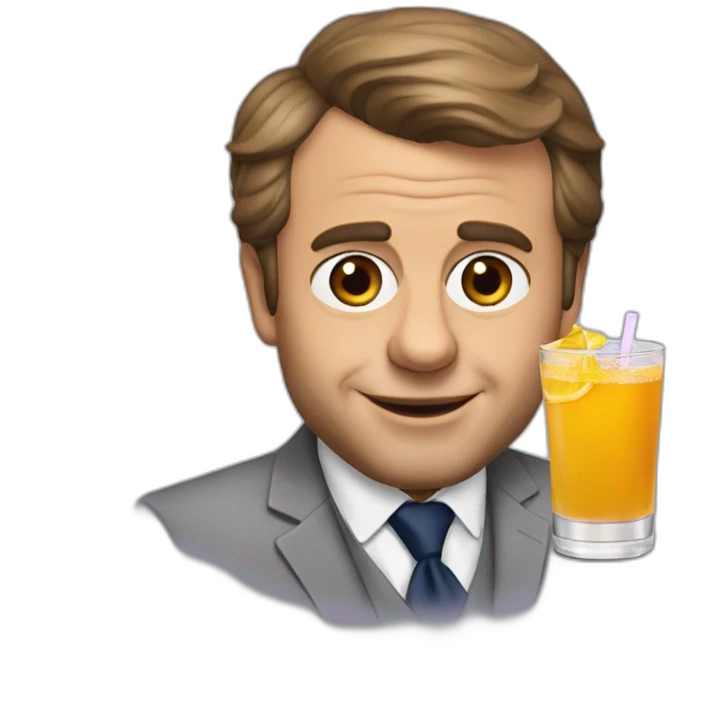 Emanuel macron drink bear emoji