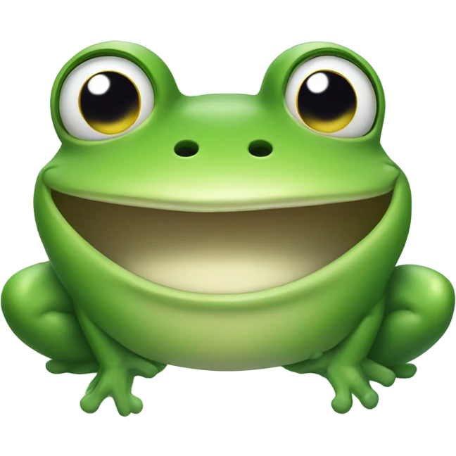 Smiling and crying frog emoji