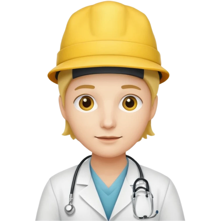 doctor with yellow hat emoji