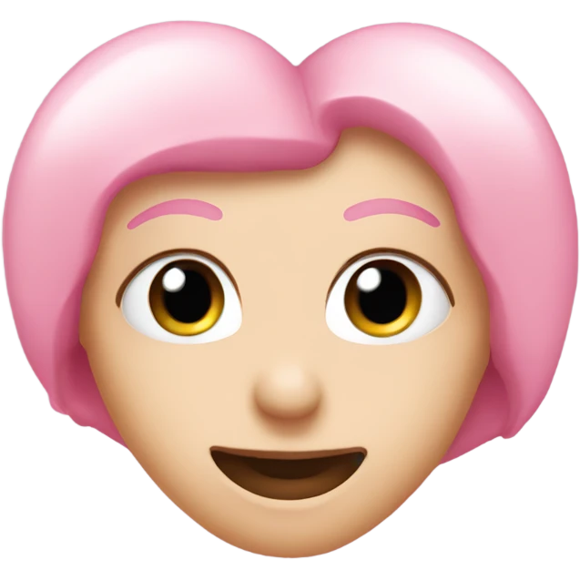 Pink heart eyes emoji