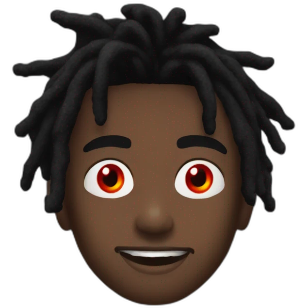 Playboi carti with red eyes emoji