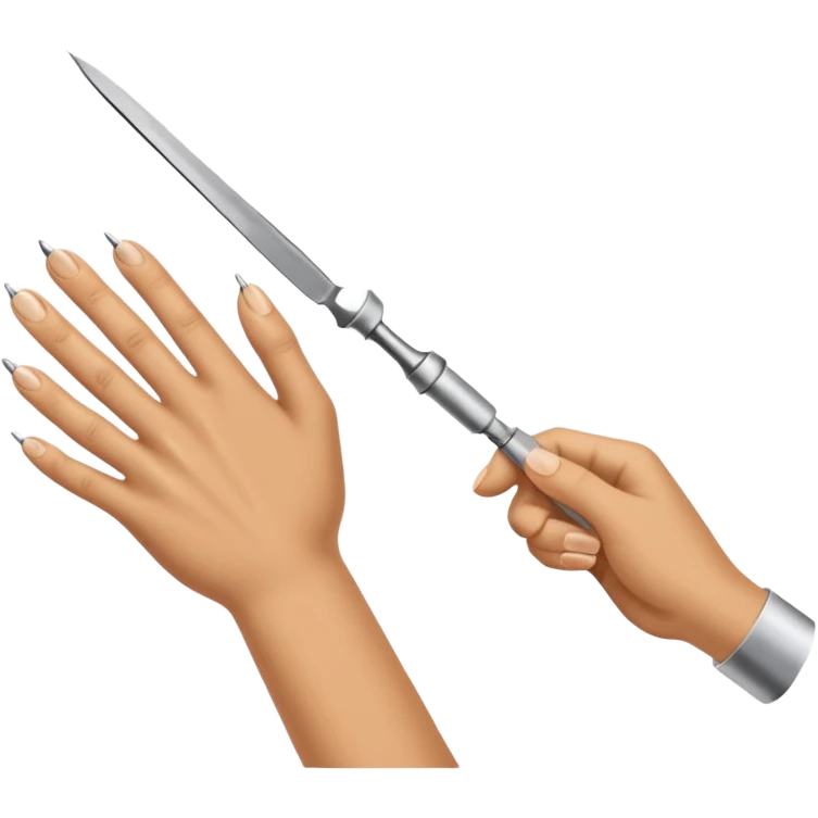 Emoji de bisturi cirurgico cortando pele para retirada de verruga emoji