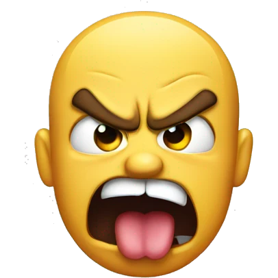 angry face with tongue sticking out  emoji